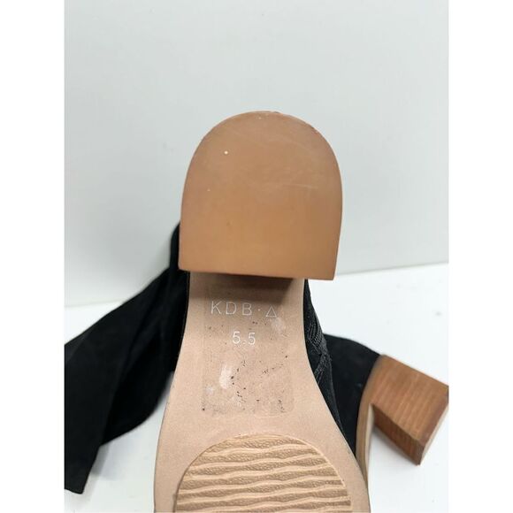 Kelsi Dagger Over the Knee Boots Womens Size 5.5 Black Suede Brooklyn Block Heel - Picture 11 of 12